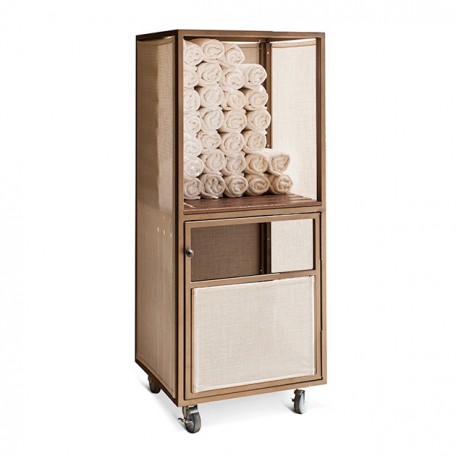 Towel Cabinet with Wheels