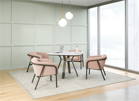 Lineup Meeting Table with Mayland Guest Chairs