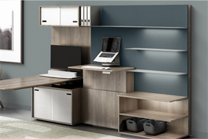 Enwork Cayman Private Office with Height-Adjustable Return