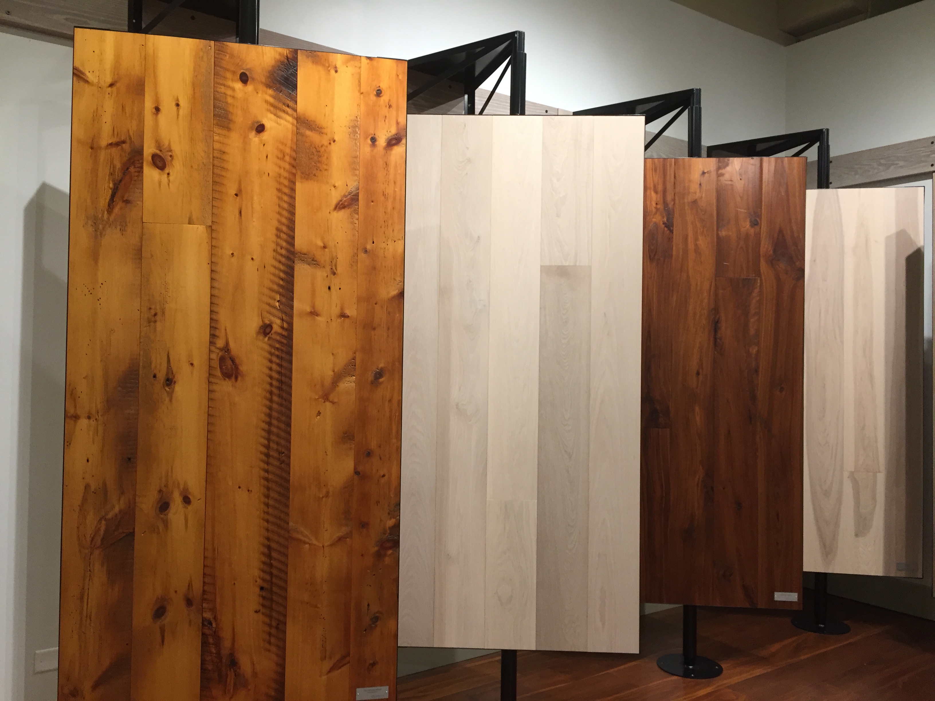 Chicago showroom wide plank panels